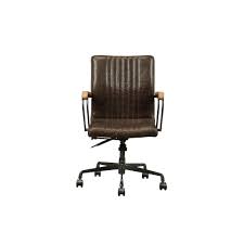 Shop with afterpay on eligible items. Reviews For Acme Furniture Joslin Distressed Chocolate Top Grain Leather Executive Office Chair 92028 The Home Depot