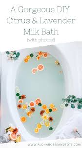 Add in milk and additional ingredients if desired. A Soothing Citrus Lavender Milk Bath Aloha Botts Tots Milk Bath Diy Milk Bath Photography Milk Bath