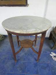 Jual Meja Marmer Bulat Antik Kuno Batavia Belanda Voc Di Lapak Tri Agung S Bukalapak