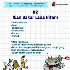 Ikan tenggiri lada hitam kukus ikan tenggiri masak asam. Ikan Bakar Lada Hitam Confinement Food Food Menu