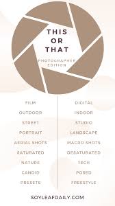 This Or That Ig Story Games Photographer Edition Photography Help Photographer Studio Portraits