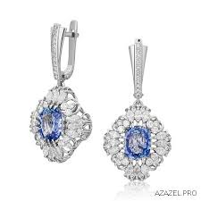 серьги из белого золота с бриллиантами купить в москве Sergi S Sapfirami Earrings With Sapphire Earrings Moscow Almaz Moskva Sapfir Krasota Brilliant M Brillianty Yuvelirnye Ukrasheniya Sergi S Brilliantami