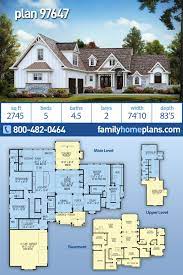 Craftsman Style House Plan 97647 With 5 Bed 5 Bath 2 Car Garage Craftsman Style House Plans Craftsman House Plans Family House Plans