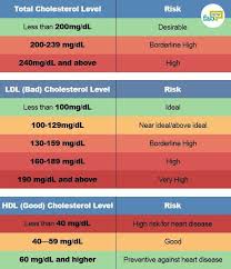 cholesterol level chart what causes high cholesterol