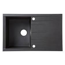 M 0 c l> z c., :d 6. Cooke Lewis Ising Black Resin 1 Bowl Sink Drainer Diy At B Q