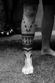 Black And White Calf Tattoos For Men Pin By Geylai Art On Skin S Writing Maori Tattoo Leg Tattoos Tattoos For Guys