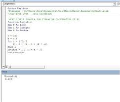 Using Stirling S Formula For Factorial N N I Was Able To Derive This Simple Iterative Calculation Method For Pi The Programme Shown Is Written In Vba For