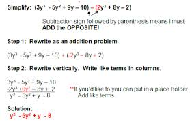 You may select which type of polynomials problem to use and the range of numbers to use this polynomial worksheet will produce ten problems per page. Unit 5 4 Subtracting Polynomials Junior High Math Virtual Classroom