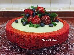 طريقة عمل كيكة الزبادي بالشربات. Marwa S Ideas ØªØ§Ø±Øª Ø§Ù„Ø±Ø¯ ÙÙŠÙ„ÙÙŠØª Ø§Ù„Ù…Ù‚Ù„ÙˆØ¨Ø© Red Velvet Tart