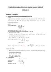 Sistem persamaan nonlinear dua variabel dapat diselesaikan dengan cara mengubahnya terlebih dahulu ke bentuk linear. Penerapan Hubungan Non Linear Dalam Bidang Ekonomi Penerapan Hubungan Non Linear Dalam Bidang Ekonomi Fungsi Kuadrat 1 Permintaan Penawaran Dan Course Hero
