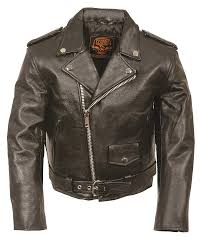 Milwaukee Leather Kids Basic Motorcycle Jacket Black Medium