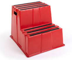 20 H Step Stool 2 Tiers 500 Lb Capacity Red Step Stool Plastic Step Stool Retail Shelving