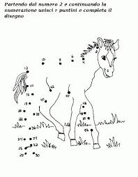 Unisci I Puntini E Completa Il Disegno Il Cavallo Disegni Da Colorare Disegni Disegni Di Cavalli