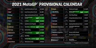 The official website of motogp, moto2 and moto3, includes live video coverage, premium content and all the latest news. Updated Provisional 2021 Motogp Calendar Ministry Of Superbike