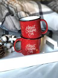 Campfire Christmas Mug Merry Christmas Red Mug Merriest Etsy Christmas Mugs Mugs Christmas Tea