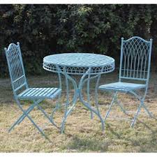 Garden Furniture Bistro Set Hampton Blue Muebles