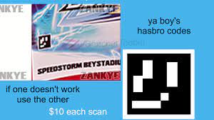 Todos 340 qr codes do beyblade burst app lançados até hoje, em um único vídeo e em 4k ultra hd! Idk If Im Allowed To Do This But Its Not On The No No List This Is A Speedstorm Stadium Qr Code From Zankye S Video Link Of The Vid Is In Comments Beyblade