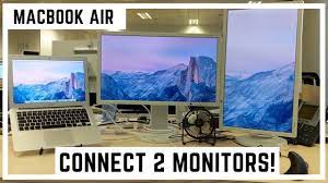 The problem is this computer has just one video output port. How To Connect Macbook Air To 2 Monitors Youtube