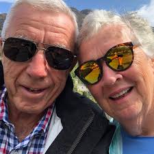 Vintage Photo of Father Mowing Yard with Infant Son in Dumas, TX, 1942