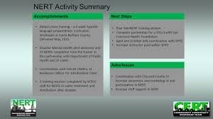 She was portrayed by robin wright, kimberly mcarthur, carrington garland and eileen davidson. Sffd Nert Neighborhood Emergency Response Team What Is Nert Program Background 4 Pillars Basic Training Goals Retention Ppt Download