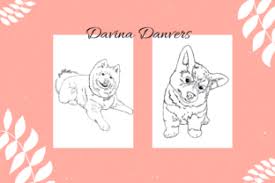 Lol pets coloring pages baby dog. Cute Dogs Coloring Pages 1 Graphic By Davina Danvers Creative Fabrica