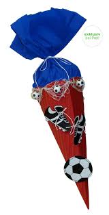 Schultute Bastelset Fussball Rot Blau Inkl Schulstarterpak Schultute Fussball Schultuten Jungs Schultute Basteln