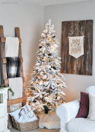 Flocked White Christmas Tree Cherished Bliss Christmas Decorations Living Room Flocked Christmas Trees Decorated Christmas Home
