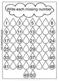 Missing Numbers 1 50 Three Worksheets Free Printable Worksheets Number Worksheets Kindergarten Kindergarten Math Worksheets Kindergarten Math