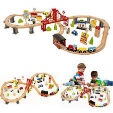 New and used from $27.15. 70pcs Kids Wooden Train Set Railway Child Table Play Set Track Compatible Toy Ebay