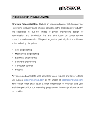This involves the research of raw materials and their properties, design and development of equipment and the evaluation of operating processes. Official Internship Mechanical Eng Usm