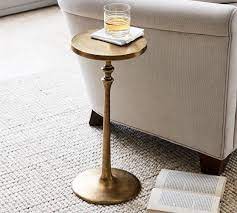 The sadie drink table is a crate and barrel exclusive. Round 9 5 Metal Cocktail Table Pottery Barn