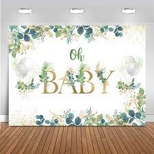 Buy Mocsicka Oh Baby Greenery Backdrop For Boy Greenery Gender Neutral Baby Shower Photography Background Vinyl Green Leaves Baby Shower Backdrops Decorations For Boys 7x5ft Online In Turkey B094hx8llx