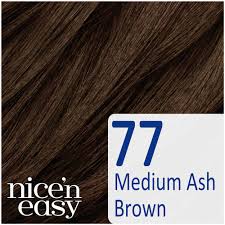 That means if you have blue or red undertones, this hair color will be suitable l'oreal, clairol and garnier are some of the brands that have light ash brown hair color charts to help you choose the shade that is right for you. Clairol Nice N Easy Medium Ash Brown 77 Non Permanent Hair Dye Wilko