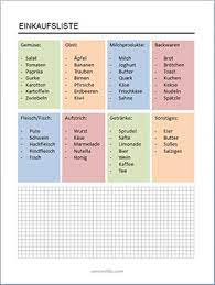 Die liste ist in 12 kategorien unterteilt, z.b. Einkaufsliste Einkaufszettel Vorlagen Zum Ausdrucken
