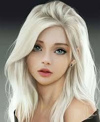 The best hair color for blue eyes and warm skin is red. Blue Eyed Blonde Digital Art Girl Woman Face Anime Art Girl
