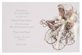 Wicker Pram Invitation Polka Dot Design