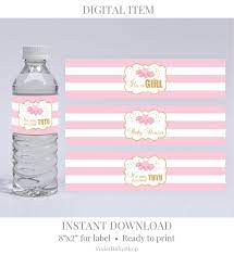 These can include a diaper pail, diaper cream, diapers, a burp cloth personalized baby shower gifts really come from the heart. Water Bottle Label Template Printable Baby Shower Mineral Water Bottle Label Water Bottle Labels Baby Shower Water Bottle Labels Template Bottle Label Template