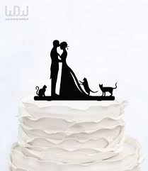 Cake Topper Personalizzato Con Tre Gatti Sposo E Sposa Decorazione Per Torta Di Nozze Coppia Silhouette Con Animali Cake Topper Elegante Cat Wedding Cake Topper Wedding Cake Toppers Cat Cake Topper