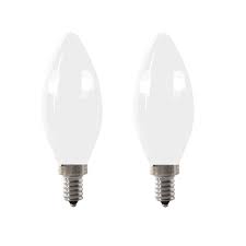 Feit Electric 60 Watt Equivalent B10 Candelabra Dimmable Filament Cec Frosted Glass Chandelier Led Light Bulb Soft White 2 Pack Bpctf60927cafil 2 Rp The Home Depot