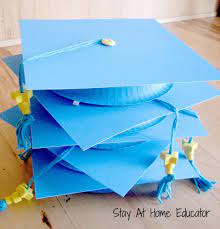 This crafty paper gradation cap is perfect for an afternoon of fun with your kids, and it's easy to make. Diy Preschool Graduation Caps Stay At Home Educator