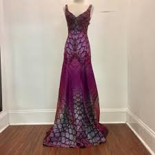 Black Halo Purple Multi Colored Evening Gown Long Formal Dress Size 0 Xs Formal Dresses Dresses Formal Dresses Long