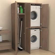 Colonna Vano Accessori Con Ante Coprilavatrice Bagno Lavanderia Lavanderia Bagno Arredamento Lavanderia Arredamento