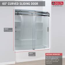 Clear glass panel construction looks bright, with protective coating applied to the surface, repels water and protect shower glass against the buildup of hard water and stains, being easy to clean makes the maintenance a breeze. 60 X 30 Curved Bathtub Shower Door B55910 6030 Ss Delta Faucet