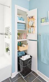 Check out the best linen closet organization ideas! Storage Packed Small Bathroom Makeover Modern Bathroom Other Metros Lowe S Home Improveme Small Bathroom Makeover Small Bathroom Storage Smart Bathroom