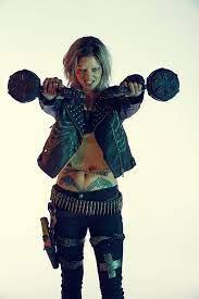 Samara weaving shows off her toned stomach and impressive. Hd Wallpaper Guns Akimbo Samara Weaving Wallpaper Flare