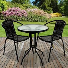 Enjoy free shipping & browse our great selection of patio tables, patio bar height tables, all patio tables and more! Black Wicker Bistro Sets Table Chair Patio Garden Outdoor Furniture Diner Home Ebay