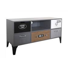 Noté 5.00 sur 5 basé sur 2 notations client. Meuble Tv Industriel 5 Tiroirs Modele Home Loft L 110 Cm