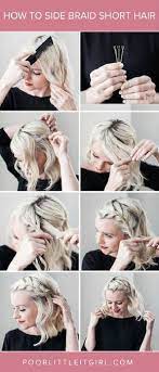 How To Side Braid Short Hair Great Instructions With Words Not Just Photos T Braids For Short Hair Medium Length Hair Styles Short Hair Tutorial