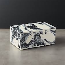 Pekoe Black And White Storage Box With Lid Reviews Cb2 White Storage Box Storage Boxes With Lids White Storage
