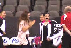 7 shushunova also earned silver on balance beam and tied with daniela silivas for gold on floor exercise. Best Simone Biles Gifs Gfycat